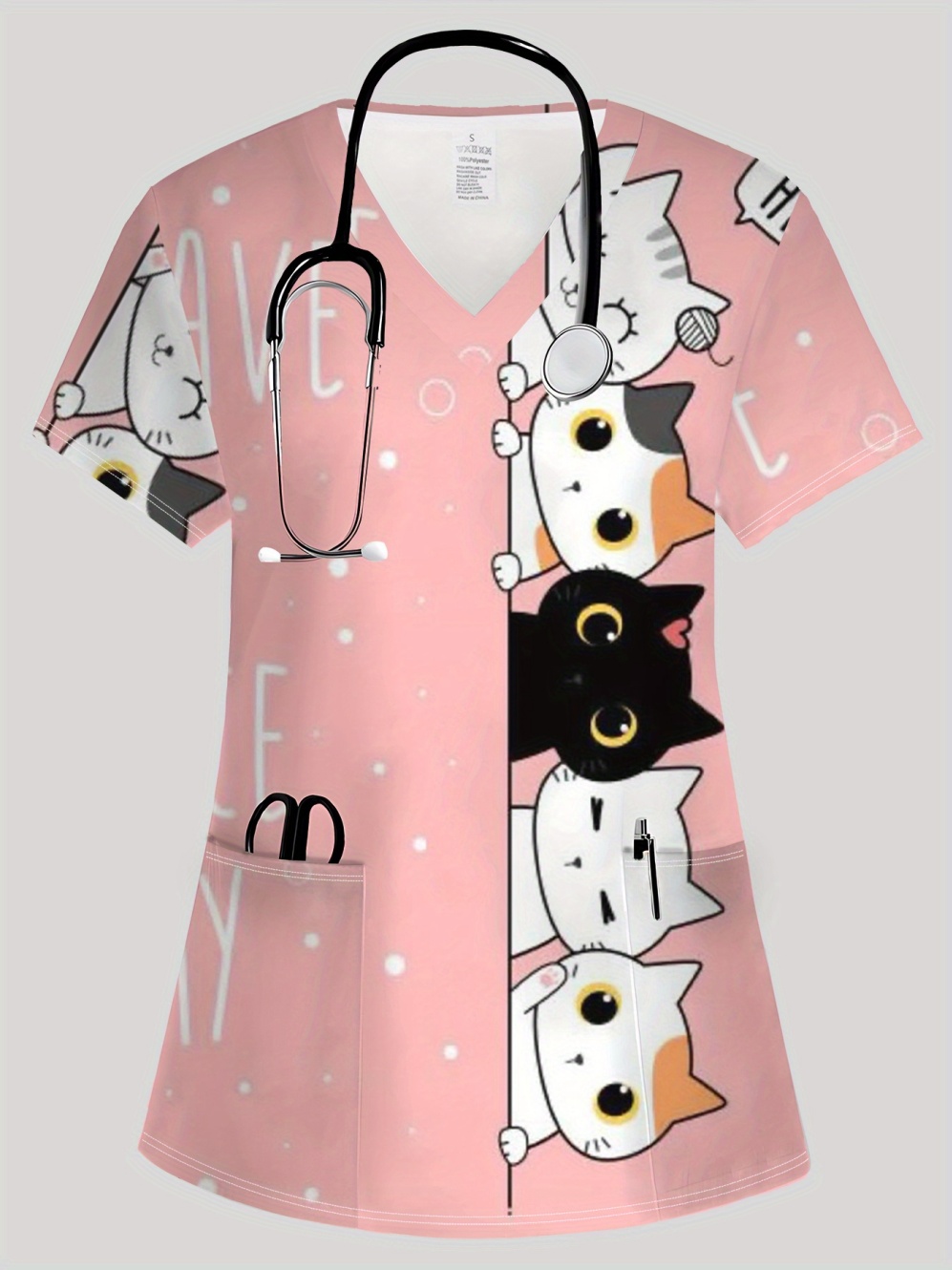 Vet Tech Accessories - 여름 여성 패션 V 넥 짧은