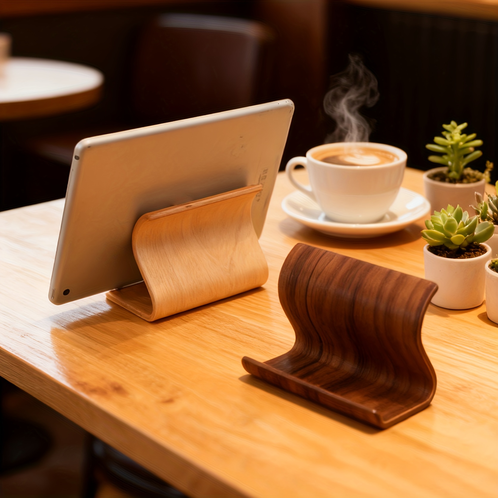 Laptop Stand Bamboo - [새로운 나무 휴대폰 거치대] 새로운 휴대용