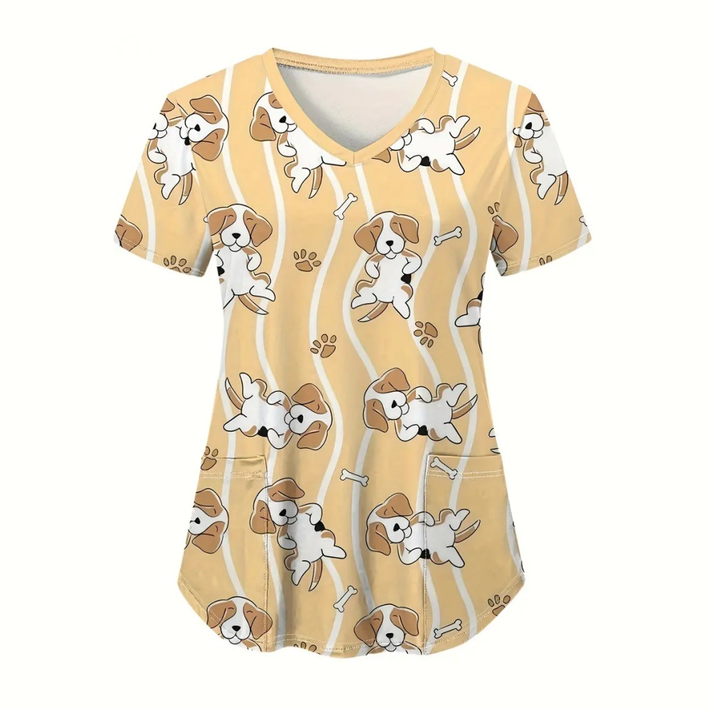 Vet Tech Accessories - 스크럽 의료 여성 귀여운 동물 만화