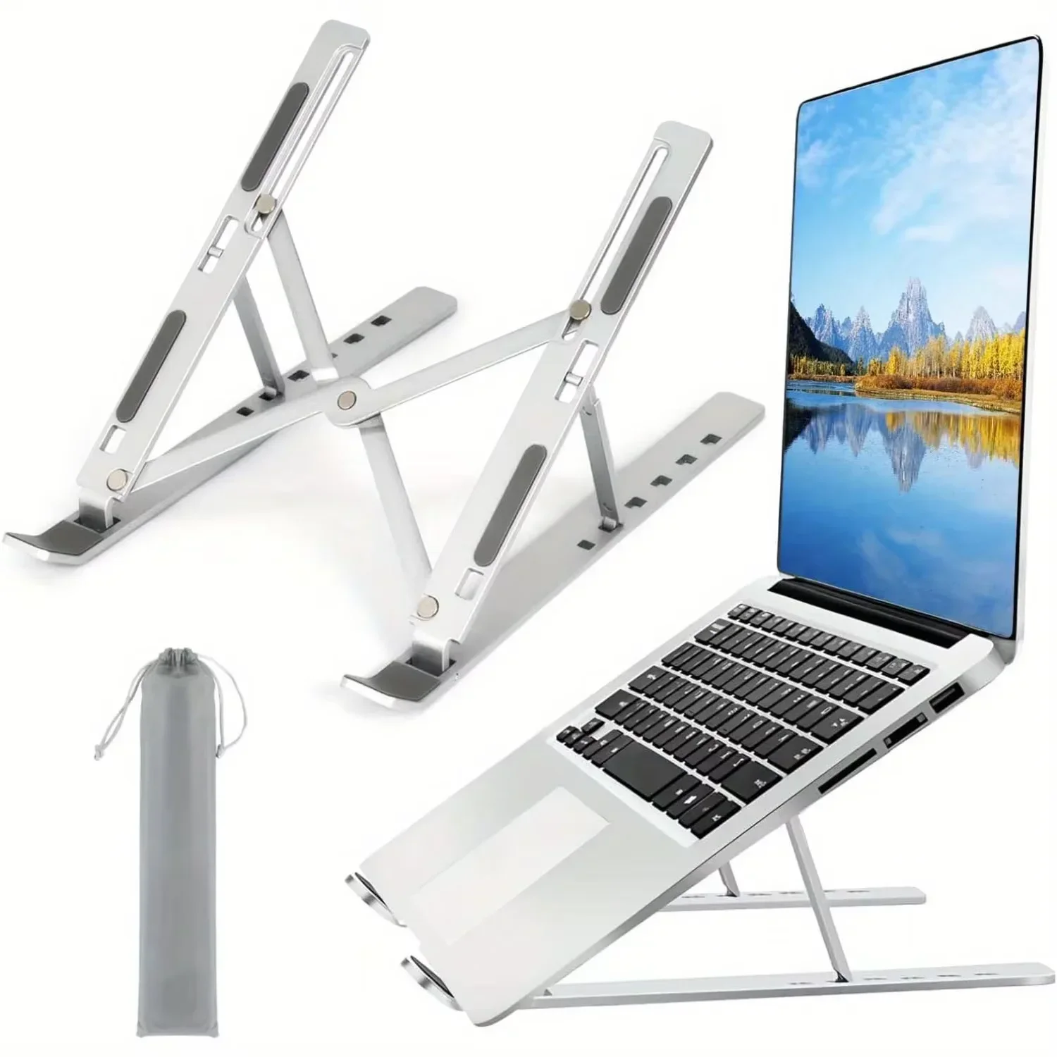 접이식 노트북 스탠드, 노트북 쿨링 받침대, 높이 조절 - Laptop Stand Bamboo 리뷰 및 가격