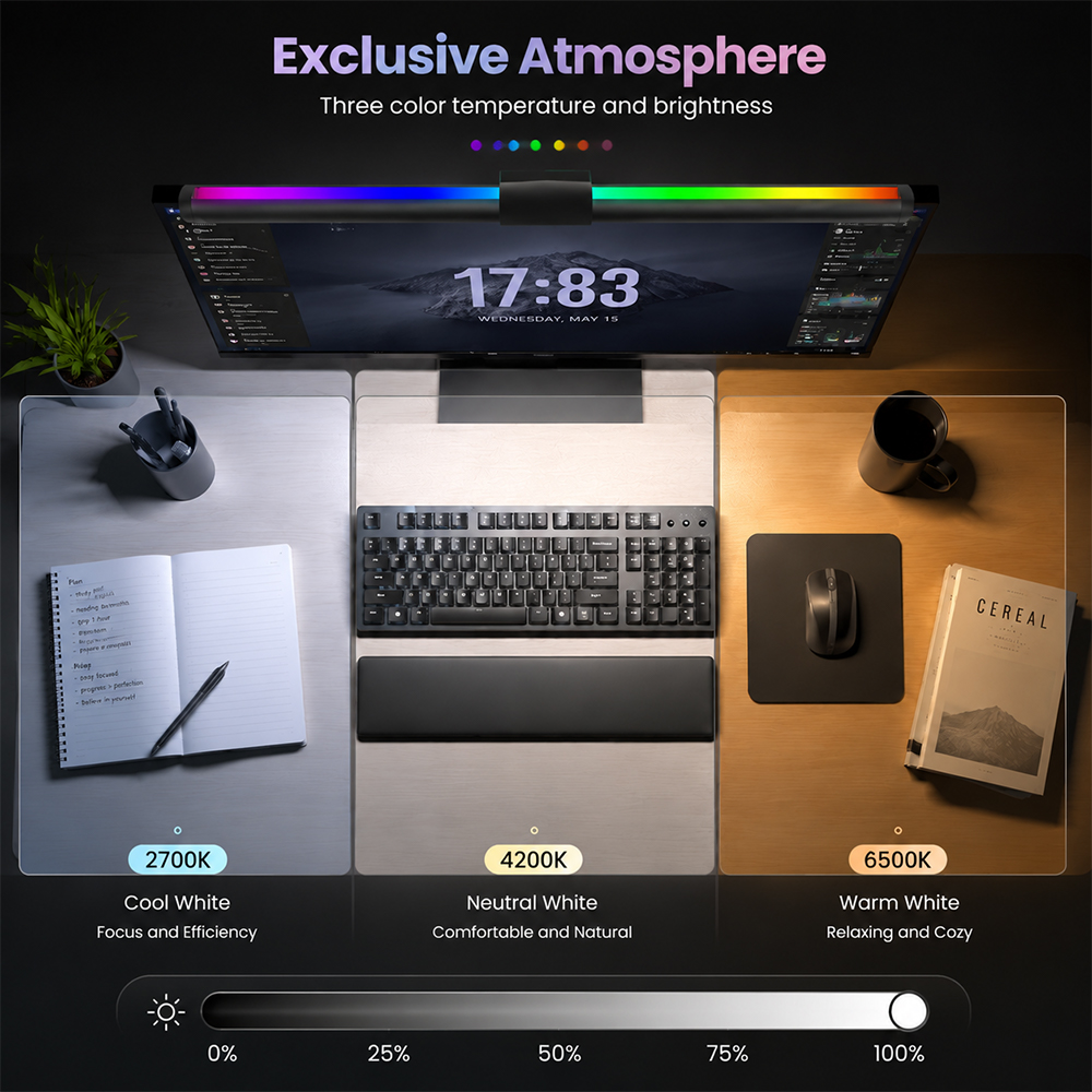 RGB 와이파이 설정 화면 모니터 라이트 바 LED 조 - Tech Table Accessories 리뷰 및 가격