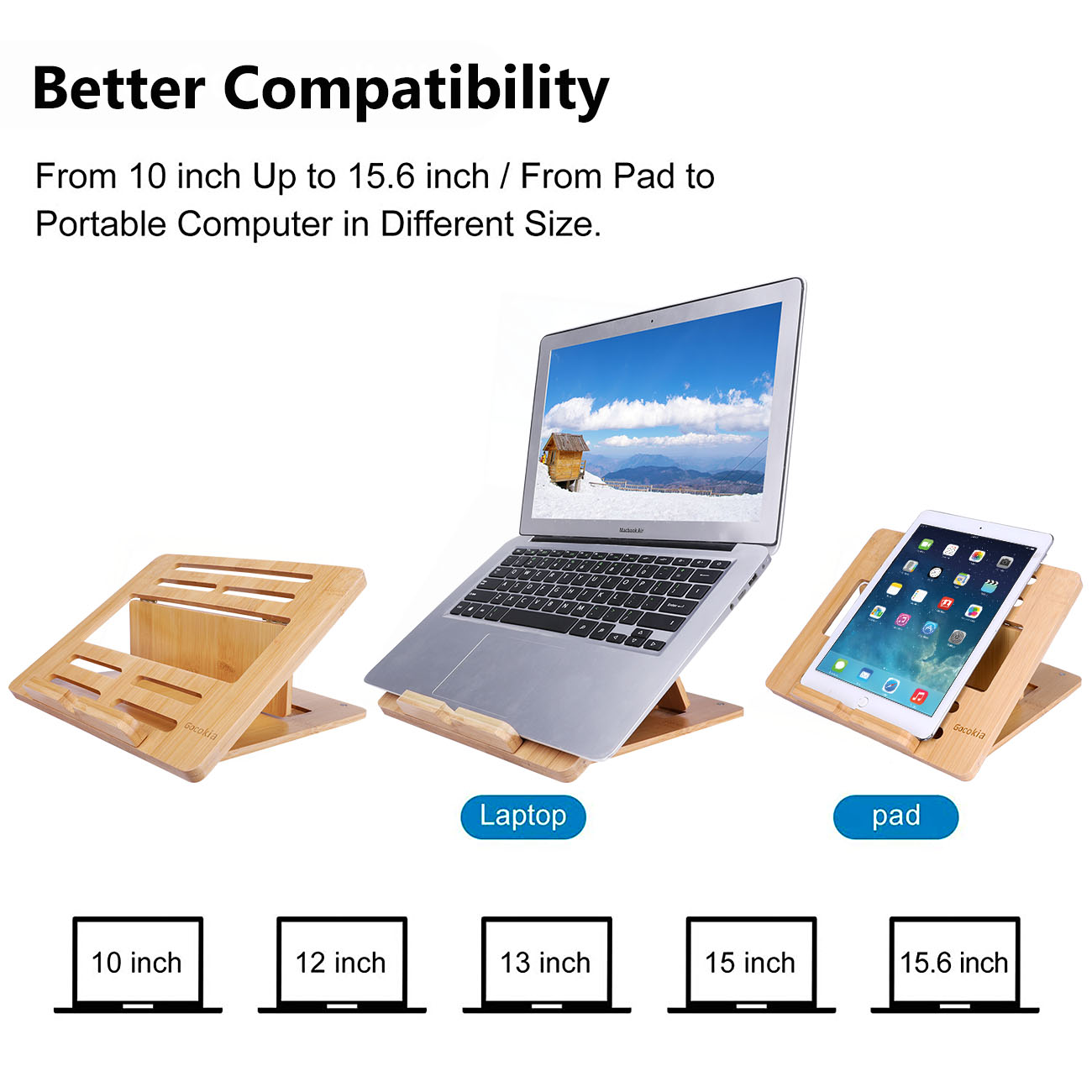 대나무 접이식 노트북 스탠드, 4 각도 노트북 마운트  - Laptop Stand Bamboo 리뷰 및 가격