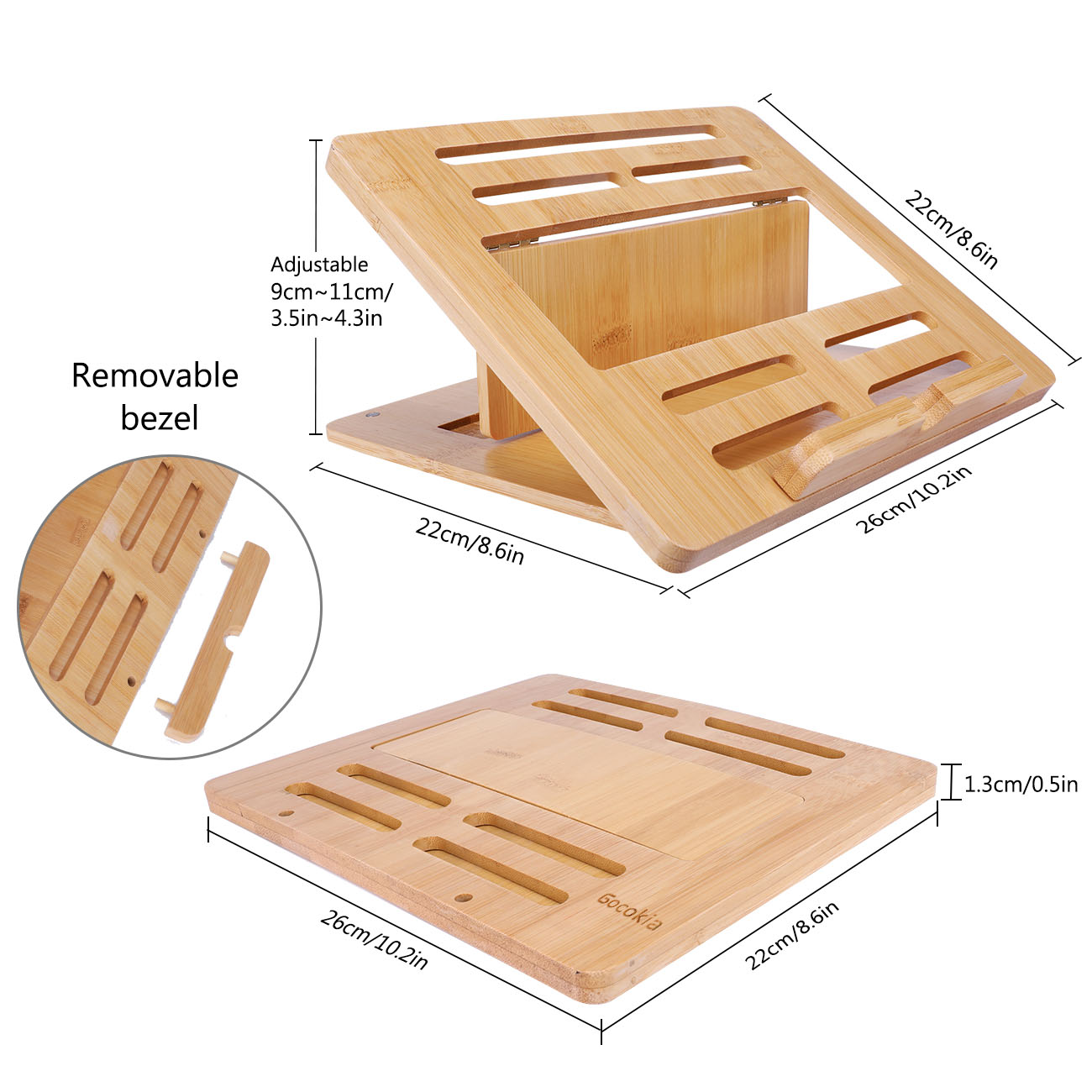 대나무 접이식 노트북 스탠드, 4 각도 노트북 마운트  - Laptop Stand Bamboo 리뷰 및 가격