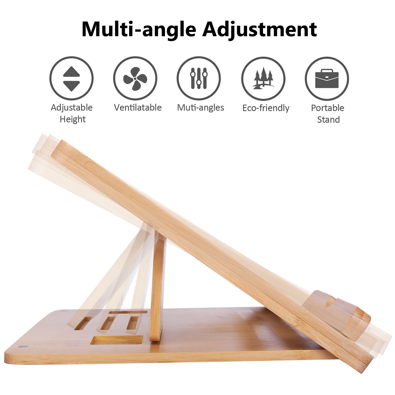 대나무 접이식 노트북 스탠드, 4 각도 노트북 마운트  - Laptop Stand Bamboo 리뷰 및 가격